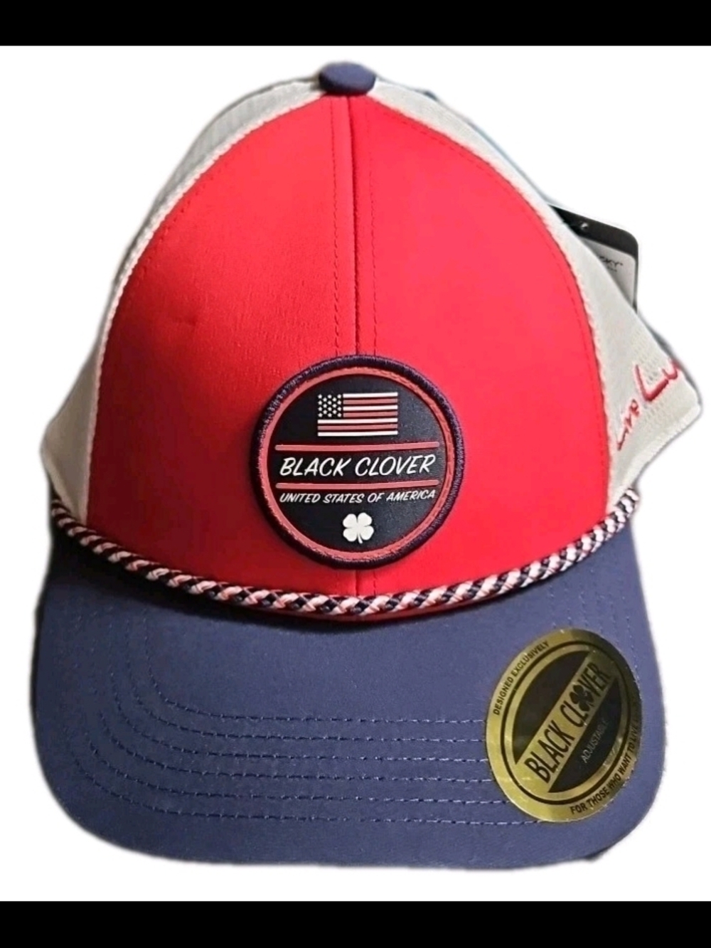 Black Clover Live Lucky Old Glory Adjustable Snapback Golf Hat